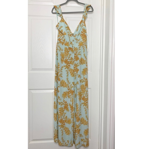 Free People Pants - Free People Floral Ruffle Sleeve Romper Jumpsuit